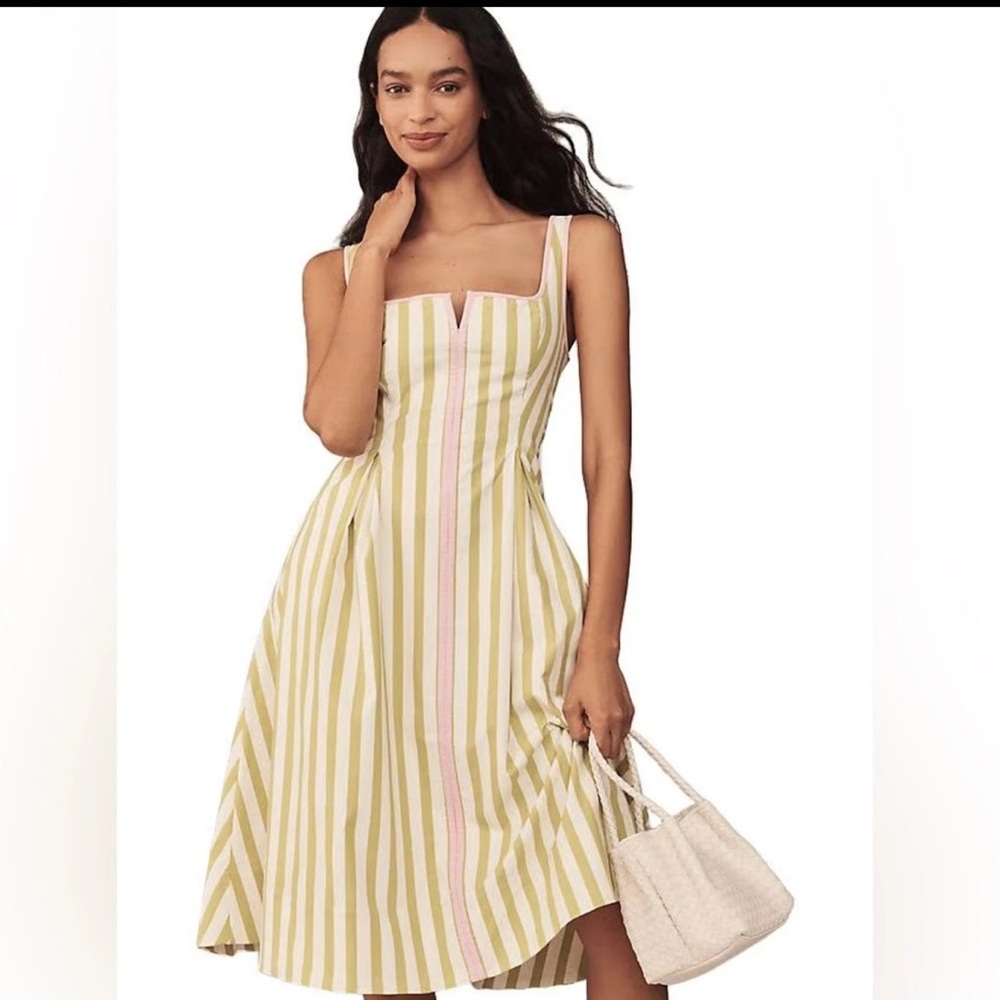 Anthropologie Maeve Sleeveless Notched Square-Neck Midi Dress - Picture 3 of 4